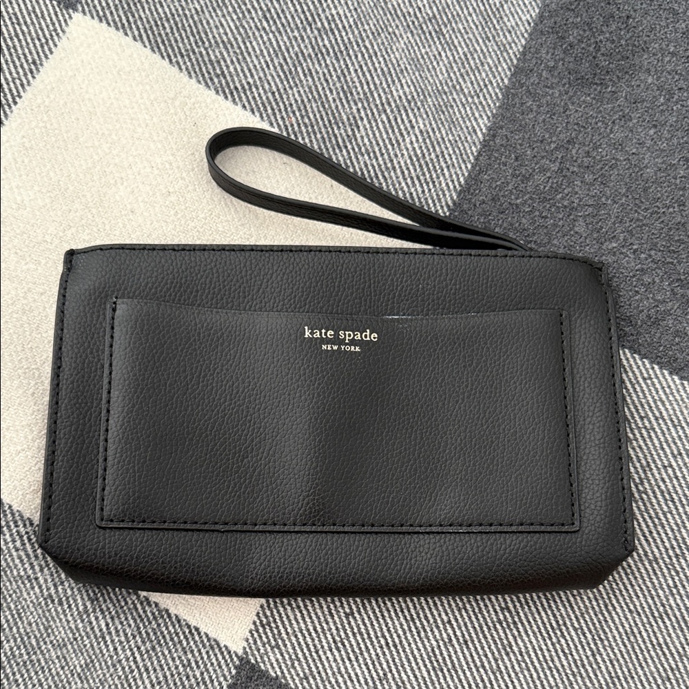 Kate Spade Black Leather Wristlet